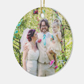 Unsere ersten Weihnachten als Mr. und Mrs. Wedding Keramik Ornament (Links)