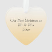 Unsere ersten Weihnachten als Mr. und Mrs. Wedding Ornament (Rückseite)