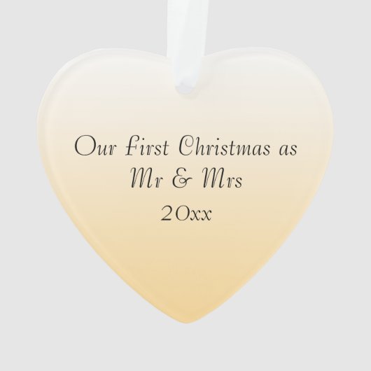 Unsere ersten Weihnachten als Mr. und Mrs. Wedding Ornament (Rückseite)