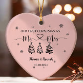 Unsere ersten Weihnachten als Mr. und Mrs. Wedding Ornament