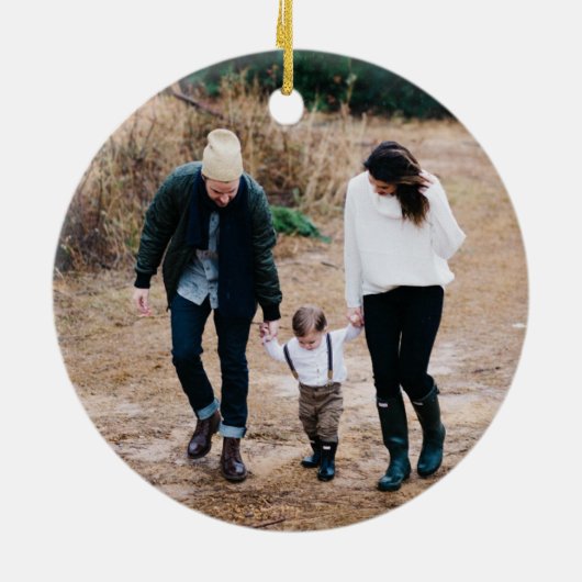 Unsere ersten Weihnachten als Tante und Onkel Keramik Ornament (Hinten)