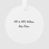 Unsere ersten Weihnachten als Weihnachten der Fami Ornament (Rückseite)