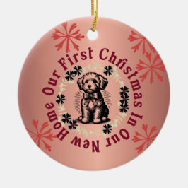 Unsere ersten Weihnachten auf unserer neuen Zuhaus Keramik Ornament