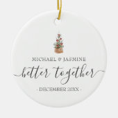 Unsere ersten Weihnachten besser zusammen Bäume Keramik Ornament (Vorne)