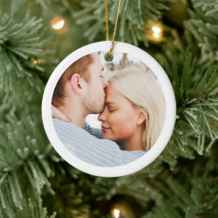 Unsere ersten Weihnachten Custom Simple Modern Wei Keramik Ornament