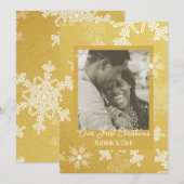 Unsere ersten Weihnachten Goldenen Schneeflocken M (Vorne/Hinten)