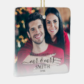 Unsere ersten Weihnachten haben Mr. und Mrs. Weddi Keramikornament (Rechts)