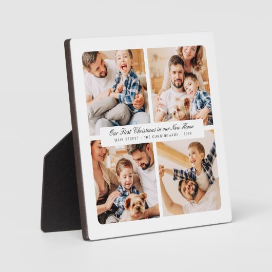 Unsere ersten Weihnachten in unserem neuen Zuhause Fotoplatte (Vorderseite)