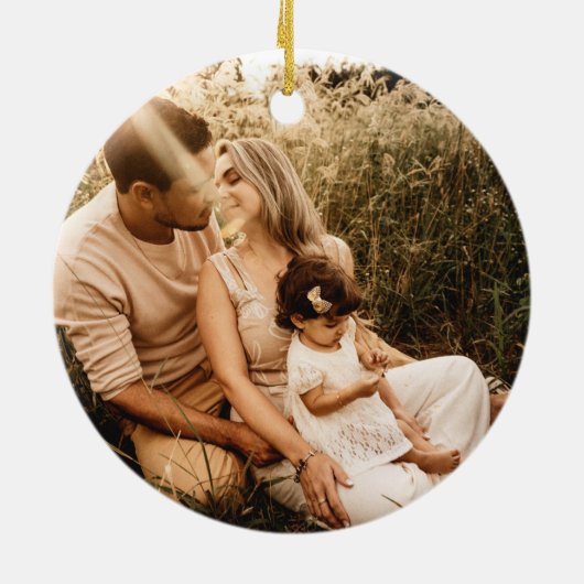 Unsere ersten Weihnachten in unserem neuen Zuhause Keramik Ornament (Hinten)