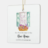 Unsere ersten Weihnachten in unserem neuen Zuhause Keramikornament (Links)