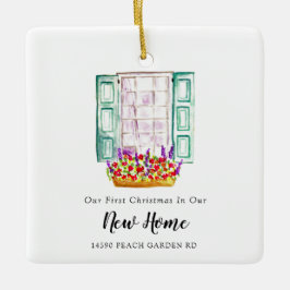 Unsere ersten Weihnachten in unserem neuen Zuhause Keramikornament