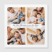 Unsere ersten Weihnachten in unserem neuen Zuhause Magnetkarte (Vorderseite)