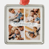 Unsere ersten Weihnachten in unserem neuen Zuhause Ornament Aus Metall (Vorne)