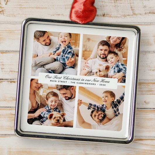 Unsere ersten Weihnachten in unserem neuen Zuhause Ornament Aus Metall