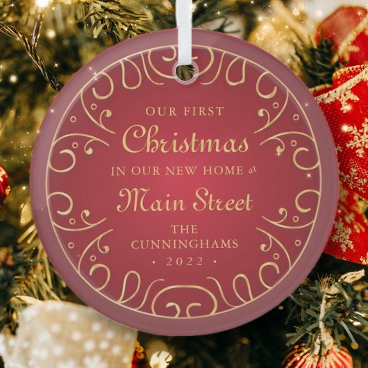 Unsere ersten Weihnachten in unseren neuen Zuhause Ornament Aus Glas