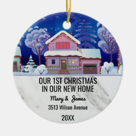 Unsere ersten Weihnachten in unserer neuen Zuhause Keramik Ornament