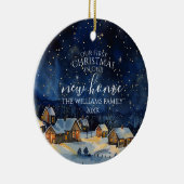 Unsere ersten Weihnachten in unserer neuen Zuhause Keramik Ornament (Rechts)