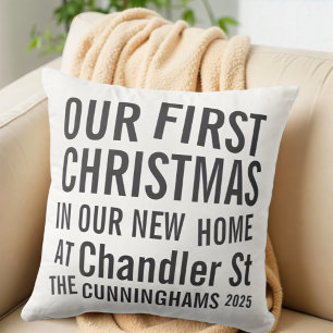 Unsere ersten Weihnachten in unserer neuen Zuhause Kissen