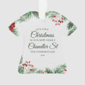 Unsere ersten Weihnachten in unserer neuen Zuhause Ornament (Vorderseite)