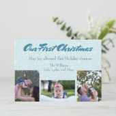 Unsere ersten Weihnachten mit Baby-Foto (Stehend Vorderseite)