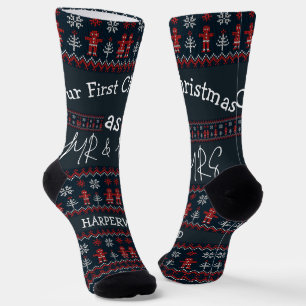 Unsere ersten Weihnachten Mr. and Mrs. / Couple fr Socken
