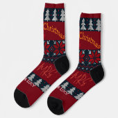 Unsere ersten Weihnachten Mr. und Mrs. /Couple neu Socken (Linkes Detail)