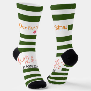 Unsere ersten Weihnachten Mr. und Mrs. /Couple neu Socken