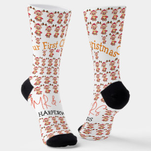 Unsere ersten Weihnachten Mr. und Mrs. /Couple neu Socken