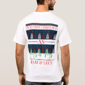 Unsere ersten Weihnachten Mr. und Mrs. | frisch ve T-Shirt (Rückseite)