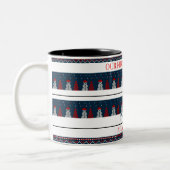 Unsere ersten Weihnachten Mr. und Mrs. | frisch ve Zweifarbige Tasse (Links)