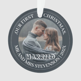 Unsere ersten Weihnachten Mr. und Mrs. frisch verm Ornament