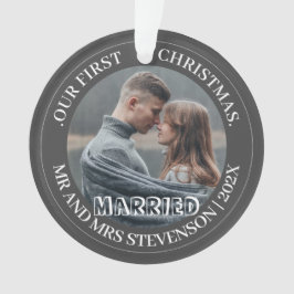 Unsere ersten Weihnachten Mr. und Mrs. frisch verm Ornament