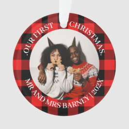 Unsere ersten Weihnachten Mr. und Mrs. frisch verm Ornament