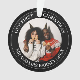 Unsere ersten Weihnachten Mr. und Mrs. frisch verm Ornament