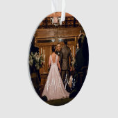 Unsere ersten Weihnachten Mr. und Mrs. frisch verm Ornament (Vorderseite)