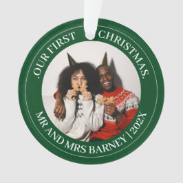 Unsere ersten Weihnachten Mr. und Mrs. frisch verm Ornament