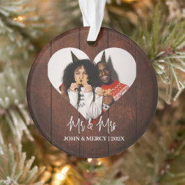 Unsere ersten Weihnachten Mr. und Mrs. frisch verm Ornament