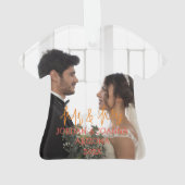 Unsere ersten Weihnachten Mr. und Mrs. Ornament (Rückseite)