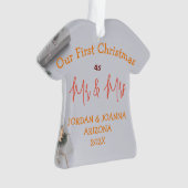Unsere ersten Weihnachten Mr. und Mrs. Ornament (Vorderseite)