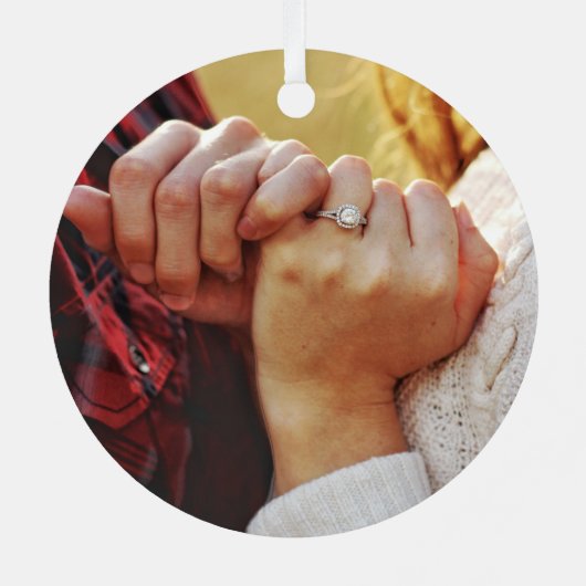 unsere ersten Weihnachten mrs&mr 2 Fotos Hochzeit  Ornament Aus Metall (Rückseite)