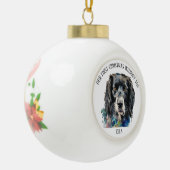 Unsere ersten Weihnachten ohne Personalisiert Keramik Kugel-Ornament (Links)