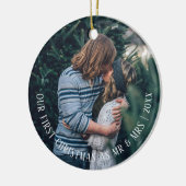 Unsere ersten Weihnachten Personalisiert Keramikornament (Links)
