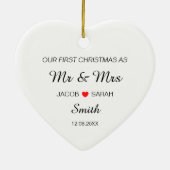 Unsere ersten Weihnachten Verheiratet als Mr. & Mr Keramik Ornament (Hinten)