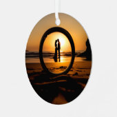 Unsere ersten Weihnachten Verheiratet, für sie Ornament Aus Metall (Vorderseite links)