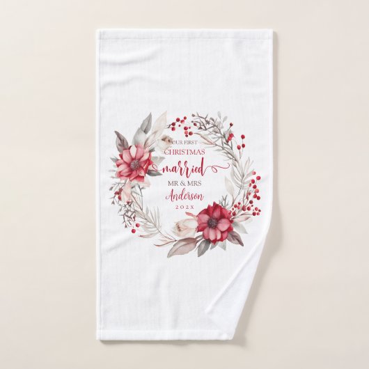 Unsere ersten Weihnachten Verheiratet Handtuch (Handtuch)