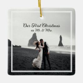 Unsere ersten Weihnachten Verheiratet Keramikornament