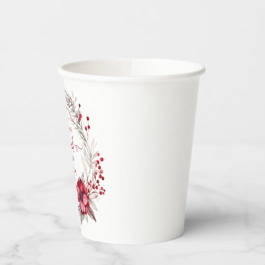 Unsere ersten Weihnachten Verheiratet Pappbecher (Links)