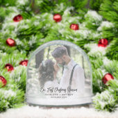 Unsere ersten Weihnachten Verheiratet und frohe Fo Schneekugeln (Weihnachten)