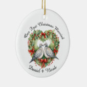 Unsere ersten Weihnachten Verheiratet, Ziergegenst Keramik Ornament (Rechts)