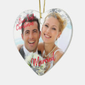 Unsere ersten Weihnachten Verheirateten wir. Ihr F Keramik Ornament (Links)